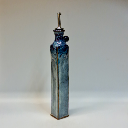 #230745 Oil & Vinegar Cruet Blue/Red/White $24.50 at Hunter Wolff Gallery